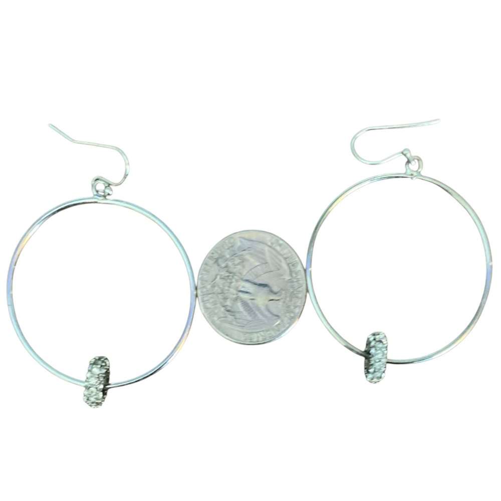 Bancroft Circle Drop CV Hoop Earrings - Picture 4 of 6